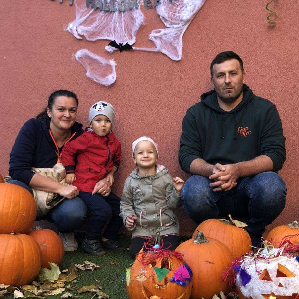 Pumpkin carving with parents