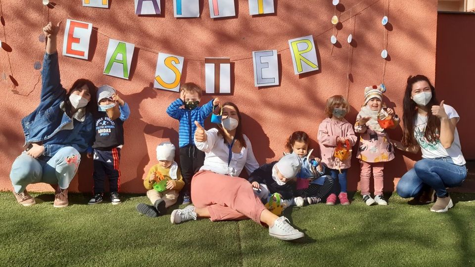Hunting eggs and fooling around