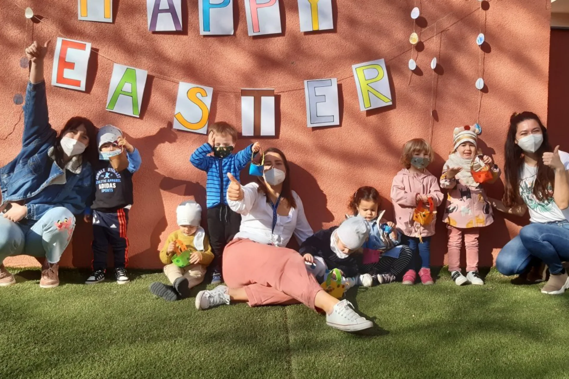 Hunting eggs and fooling around